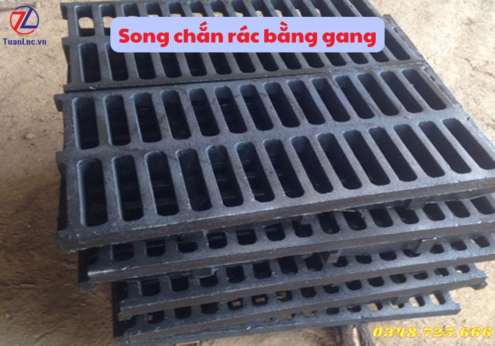 Song chắn rác bằng gang