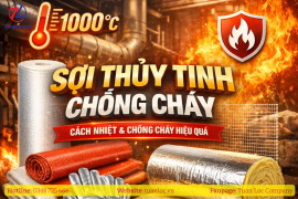 Sợi thủy tinh chống cháy Vật liệu cách nhiệt an toàn