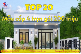 TOP 20 mẫu xây nhà cấp 4 trọn gói 200 triệu hiện nay